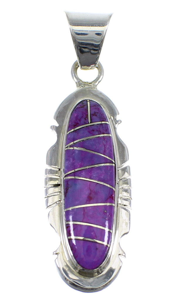 Magenta Turquoise Southwest Silver Pendant YX51634